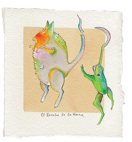 Gibby Haynes
Untitled (no.2), 2009 
Mixed media on paper
7.5 x 7 inches