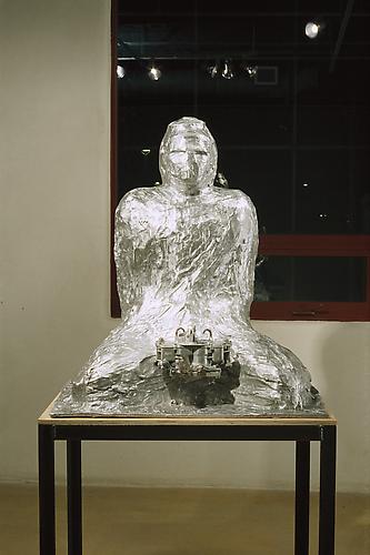 Holley, 2006
cast aluminum, steel, plywood and Holley 4-barrel carburetor
73 x 37 x 26 inches