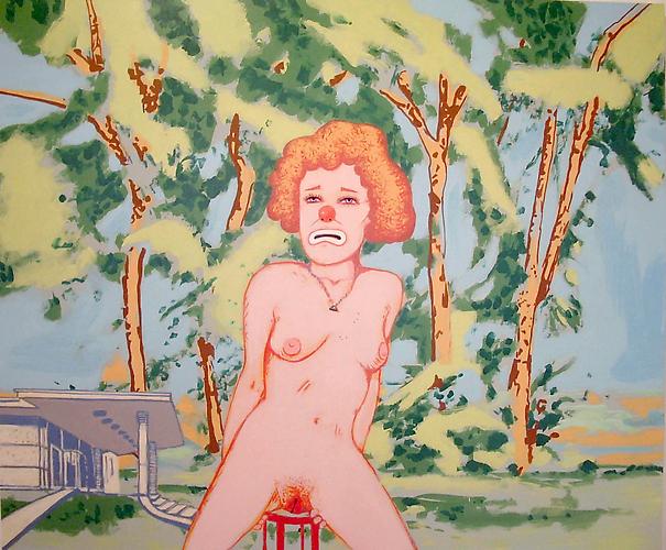 David Humphrey
 Clown Girl , 2009
Acrylic on canvas
44 x 54 inches