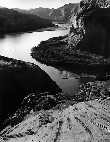 Bend In Colorado River Above Klondike Bar, Glen Canyon
1962
gelatin silver print