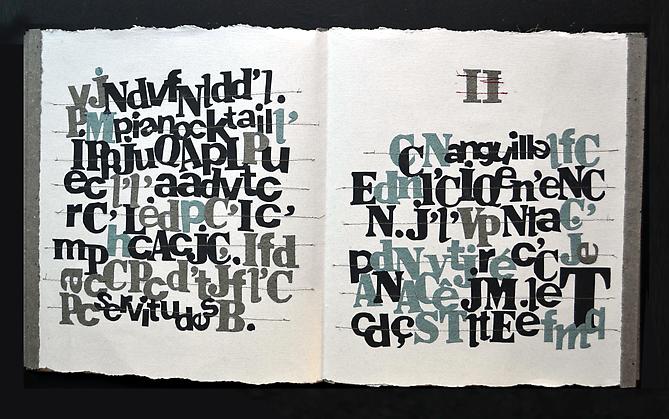 MICHÈLE PROVOST | BORIS VIAN (DETAIL) | SPEEDREADING | MIXED MEDIA ON SAINT-ARMAND PAPER | 2012