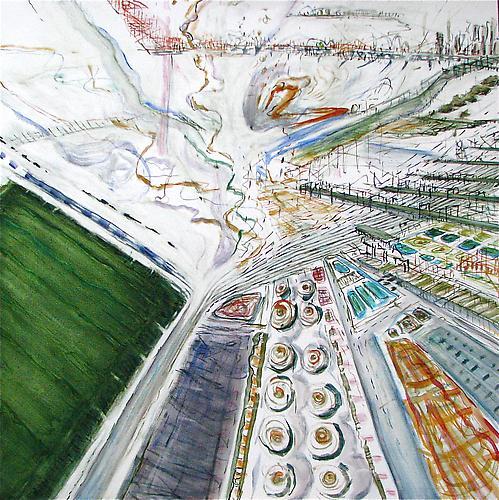 Judith Belzer, Edgelands #8 (2012)
Oil On Canvas
40h x 40w in (101.6h x 101.6w cm)