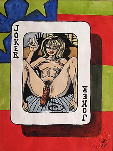 Joker, 1965
Gouache and ink on paper
20 x 16 inches