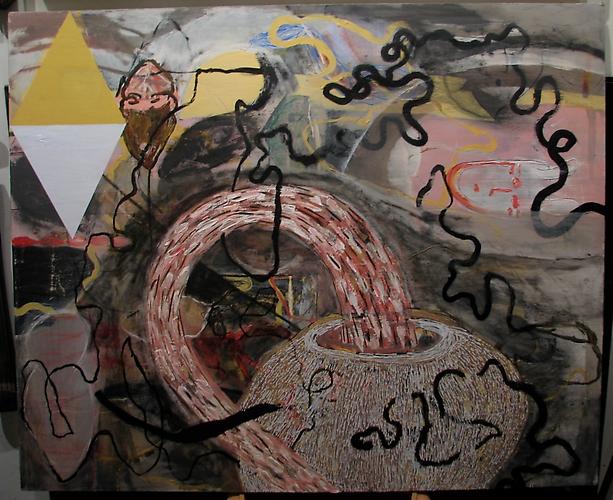  Where Lines Wander , 2011
Mixed media on canvas
36 x 44 inches