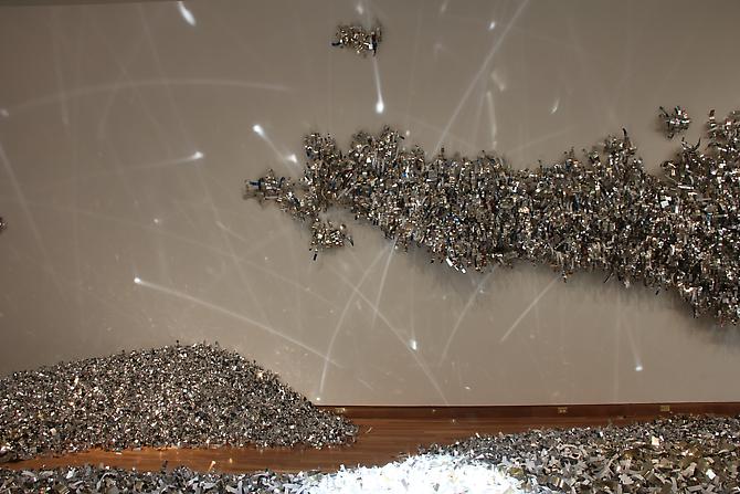 Sharon Louden, Merge, 2011, aluminum, steel and glue.
Weisman Art Museum