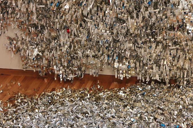 Sharon Louden, Merge, 2011, aluminum, steel and glue.
Weisman Art Museum