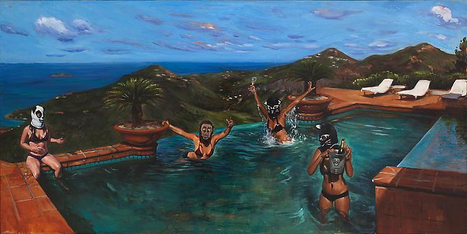 In There Like Swimwear, 2008 – 2009
Oil on linen
20 x 40 inches