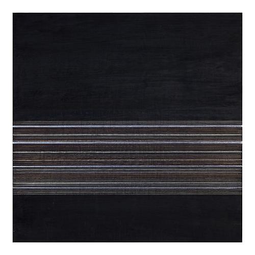 Interlunar Vibrations XVII, 2012
Silver, gold, tin point and acrylic on wood
12 x 12 inches