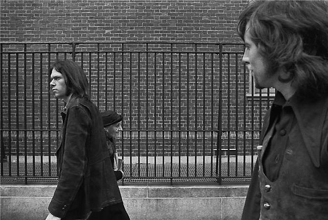 Joel Bernstein, Neil Young and Graham Nash, New York, NY 
1970