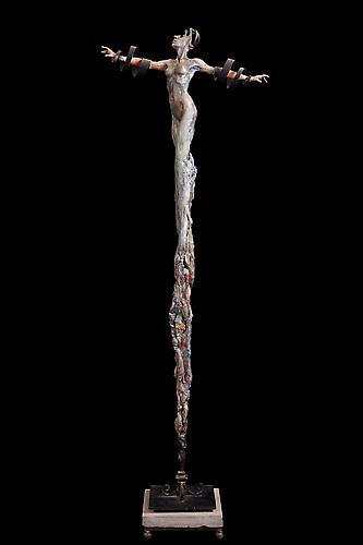 SARA I, 2011	
Polychromed terracotta, hydrocal, and steel on a concrete base
76 x 26 x 12 inches