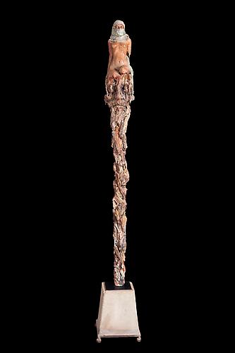 MALO, 2011									
Polychromed terracotta, hydrocal, steel, and cloth on a concrete base
73 x 14 x 13 inches