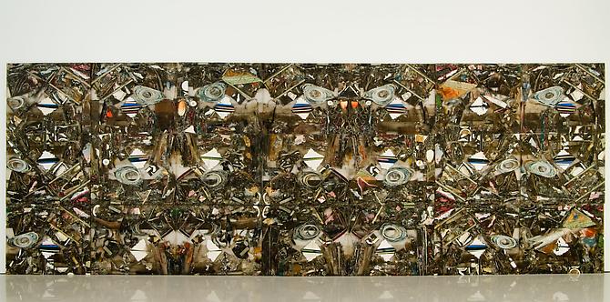 Jedediah Caesar
Untitled 2007 
24 parts
each: 29 x 24 x 1.875 inches 
73.7 x 61 x 4.8 cm
overall: 213 x 1 x 72.5 inches 
541 x 2.5 x 184.2 cm 
mixed media