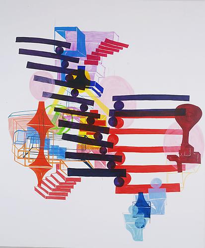 Joanne Greenbaum
Fountain Sculpture 2003 
120 x 100 inches
oil on canvas