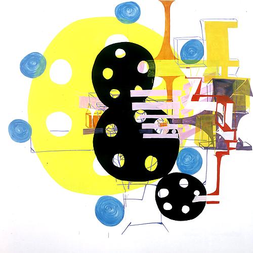 Joanne Greenbaum
Renovation Project 2003 
78 x 78 inches 
oil and flashe on canvas