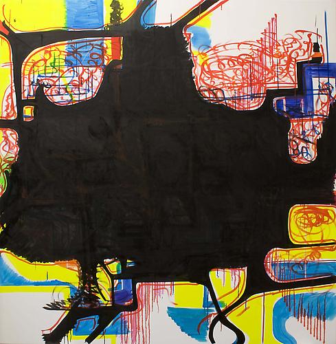 Joanne Greenbaum
Untitled (Hollywood Squares #6) 2009
80 x 78 inches
oil and acrylic on canvas