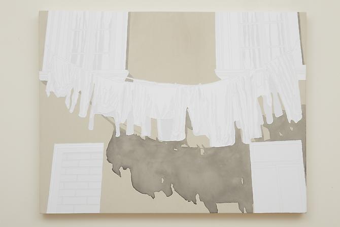 Untitled (Washline II), 2011
Acrylic on Canvas
32 1/2 x 40 inches