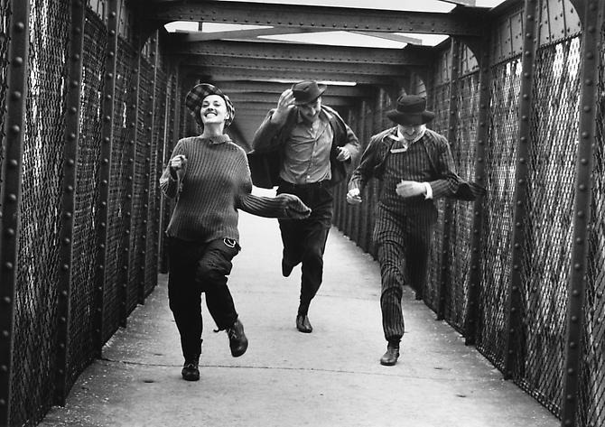 Jean Moreau, Henri Serre and Oskar Wener running (Jules Et Jim)
1961
gelatin silver print