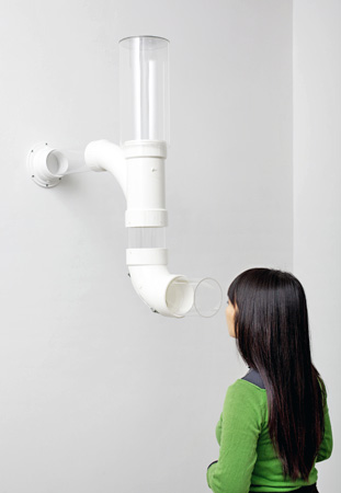  PVC Periscope , 2003-4, PVC, mirror, wire, dimensions variable