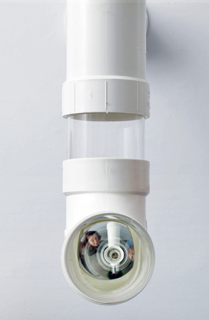  PVC Periscope , 2003-4, detail, PVC, mirror, wire, dimensions variable