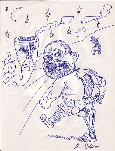 Daniel Johnston
Untitled (joe the boxer), 1980-89
Ink on paper 
11 x 8.5 inches