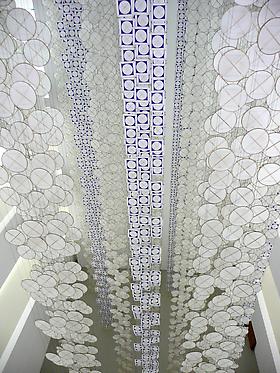 Jacob Hashimoto "Sky Columns" at The Schauwerk Sindelfingen (The Peter Schaulfer Foundation), Sindelfingen, Denmark