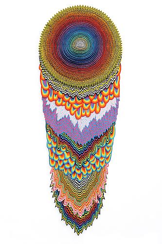 Cascade, 20012
Hand-cut acid-free paper, glue, wood
69 x 25 x 4 in
