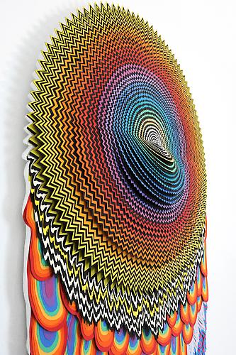 Cascade (detail), 20012
Hand-cut acid-free paper, glue, wood
69 x 25 x 4 in