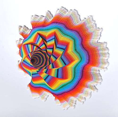 Whole, 2012
Hand-cut acid-free paper, foam board, glue
3 x 3 x 3.5 ft