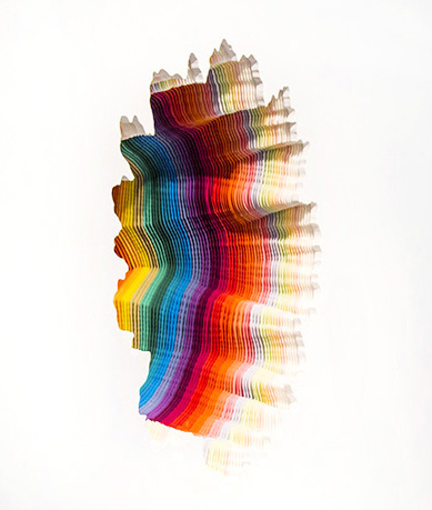 Whole (detail), 2012
Hand-cut acid-free paper, foam board, glue
3 x 3 x 3.5 ft