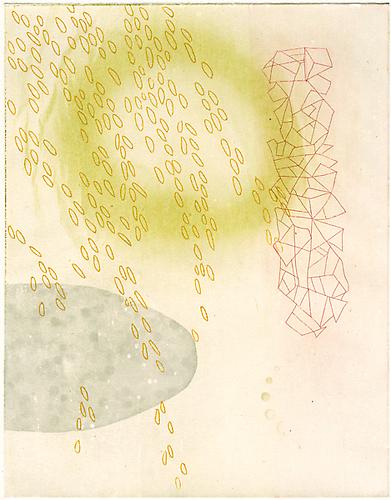 "Jung's Healer", 2010
Aquatint and etching on hand toned gampi, chine colle
18 1/2 x 15 1/4 inches