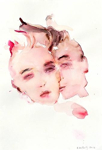 Double Portrait (2012)
Watercolor On Paper
22h x 15w in (55.88h x 38.1w cm)