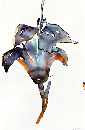 Purple Lily (2012)
Watercolor On Paper
22h x 15w in (55.88h x 38.1w cm)