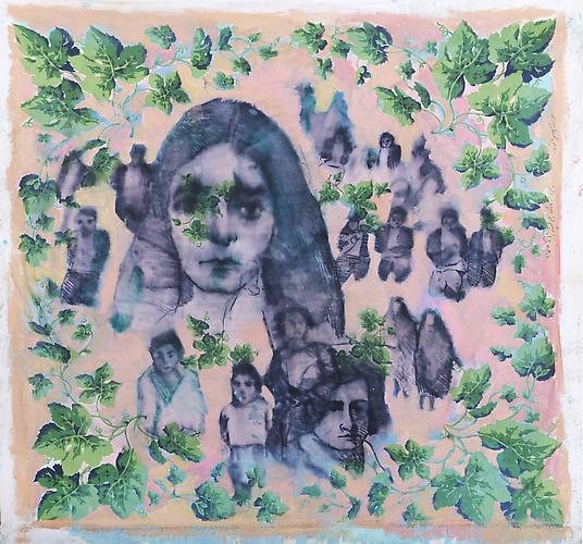 Grape-like 2011
Mixed media on fabric
45 x 42 in / 114.3 x 106.7 cm