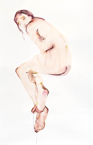 Kim McCarty, Girl Looking Back (2012)
Watercolor On Paper
68h x 45w in (172.72h x 114.3w cm)