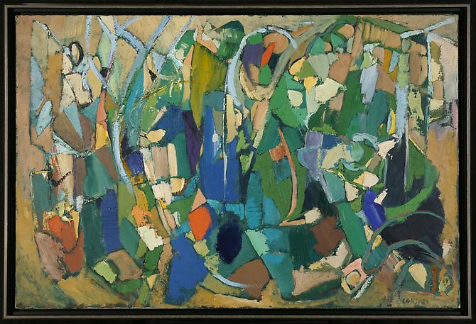 Disparition de la forêt, 1951, Oil on canvas, 146 x 97 cm (57.5 x 38.2 in.), Signed lower right “Lanskoy”