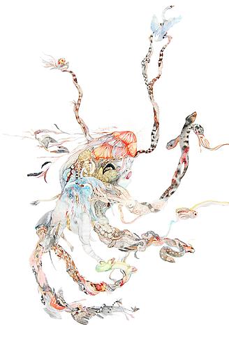 Laura Ball, Octo (2012)
Watercolor, Graphite  On Paper 
40h x 26w in (101.6h x 66.04w cm)