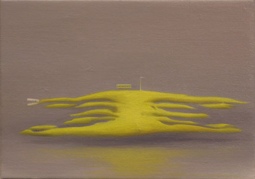  Hurricane Octopus , 2007, oil on linen, 5 x 7 inches