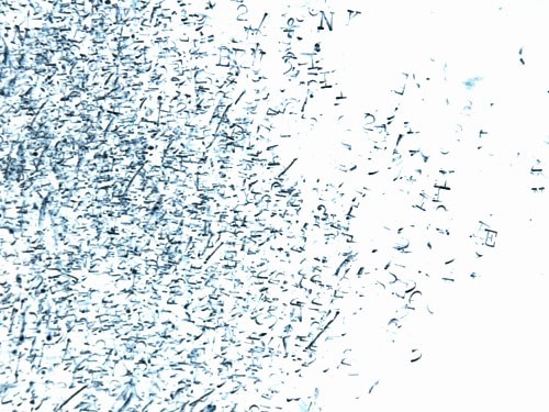  The Year of Spaghetti: a short story by Haruki Murakami , 2006, teflon mounted on museum board, 9 x 21 inches (13.75 x 23.75 inches)