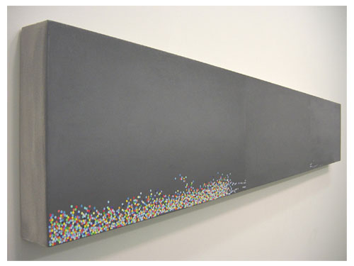  Untitled , 2002, oil on canvas, 14 x 86 inches (detail)