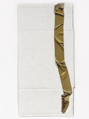  Brown Tape , 2011, oil on cardboard, 12 x 24.5 inches