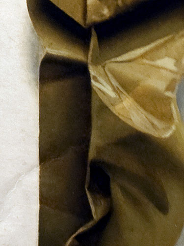  Brown Tape (detail) , 2011, oil on cardboard, 12 x 24.5 inches