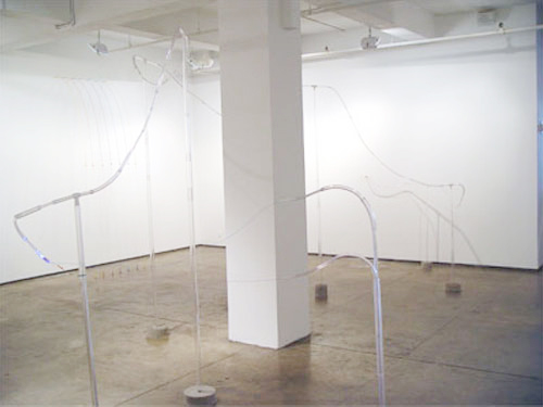  Excavation , 2004, Plexiglas, fiber optic cable, LED, wire, prism, 25 x 14 x 8 feet