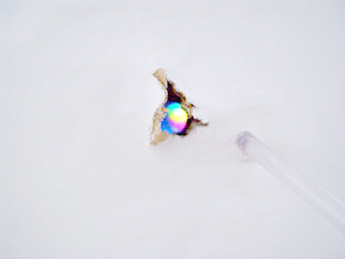  Excavation , 2004, detail, Plexiglas, fiber optic cable, LED, wire, prism, 25 x 14 x 8 feet