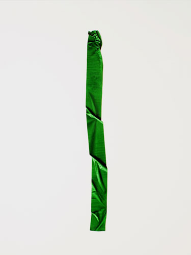  Green Tape (24 inches) , 2011, oil on paper, 24 x 2 inches