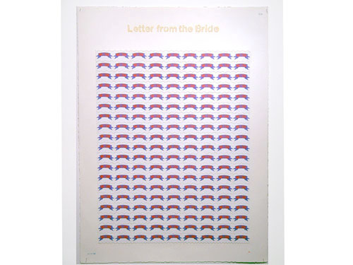  Letter From the Bride #54 , 1996, mixed media on paper, 30 x 22.5 inches