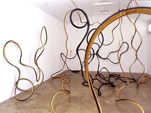  Quetzalcoatl (detail) , installation view, 2005, rubber, metal, bronze, 748 x 433 x 137 inches, courtesy of La Colección Jumex