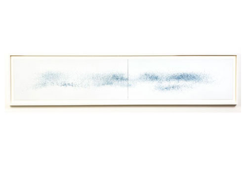  At the Ball (Nine Characteristic Pieces for Piano Duet), Robert Schumann (Raquel Borromeo & Evan Kory) , 2006, teflon mounted on museum board, 10.5 x 58 inches (13.75 x 60.75 inches framed)