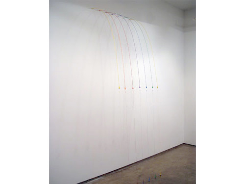  Spectrum , 2004, magnets, wire, plastic, thread, washers, 112 x 40 x 29 inches