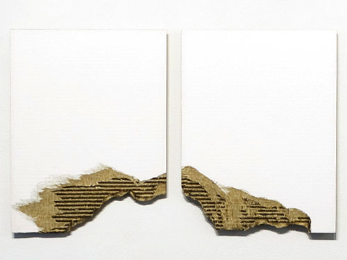  Untitled (Diptych) , 2011, oil on cardboard, 17 x 13.5 inches each