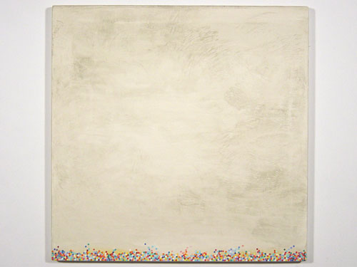  Dot Painting White , 1999, oil on canvas, 20 x 20 inches